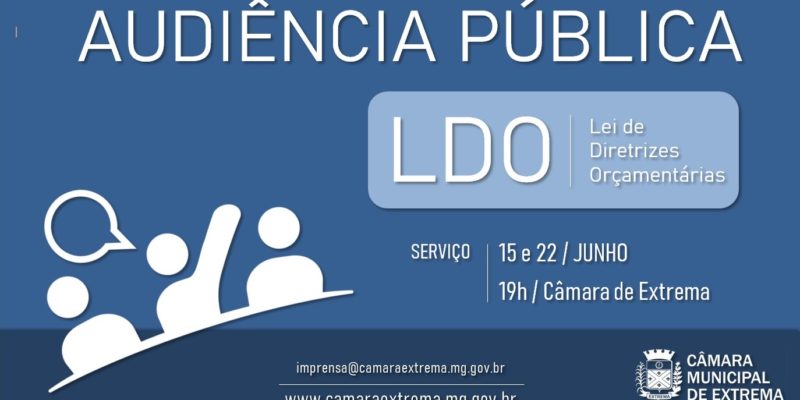 Audiências Públicas da LDO serão realizadas em junho