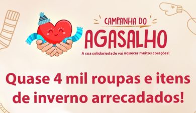 5ª EDIÇÃO DA CAMPANHA DO AGASALHO ARRECADA QUASE 4 MIL PEÇAS