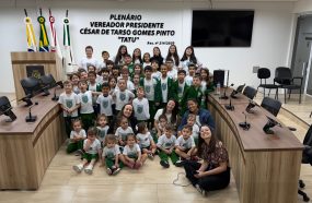 CRIANÇAS DO EDUCANDÁRIO PRIMEIROS PASSOS VISITAM A CÂMARA