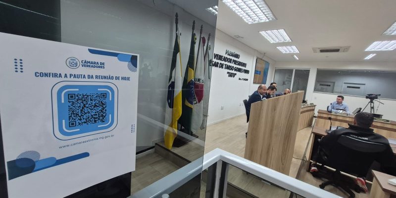 CÂMARA DE EXTREMA DISPONIBILIZA QR CODE PARA ACESSO À PAUTA DAS REUNIÕES