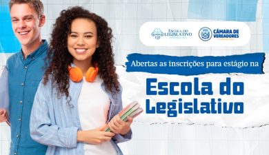 CÂMARA ABRE PROCESSO SELETIVO PARA ESTÁGIO  NA ESCOLA DO LEGISLATIVO